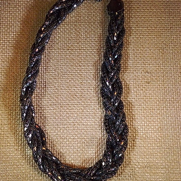 Express Braided Chain Mesh Necklace --22 - Picture 2 of 4